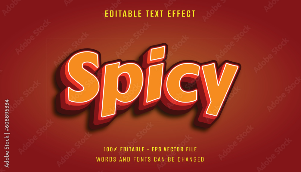 spicy 3d text effect design