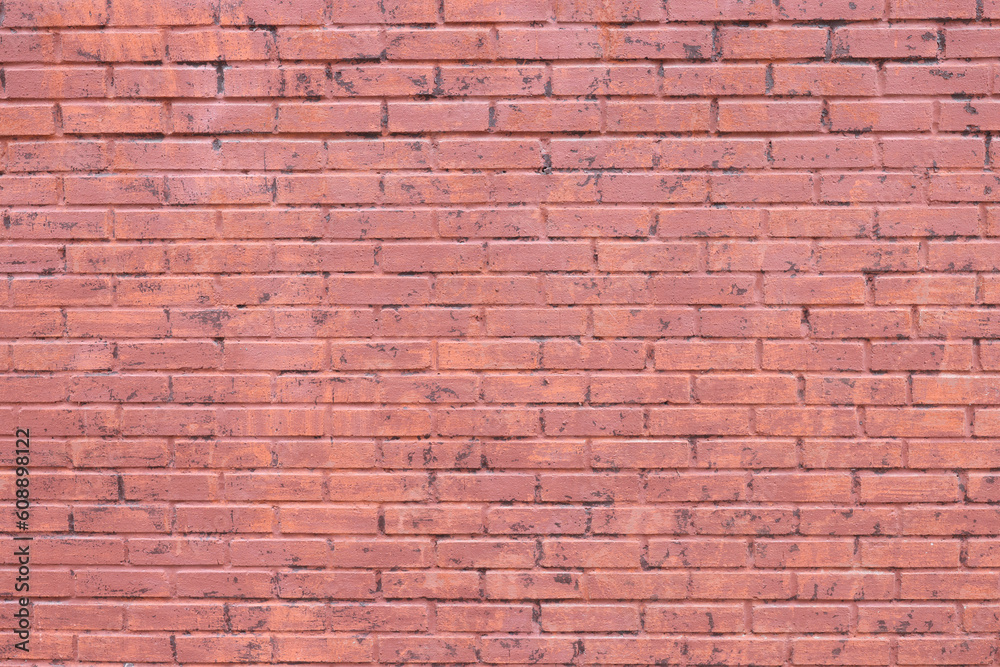 Obraz premium Old building wall made of red color bricks as background