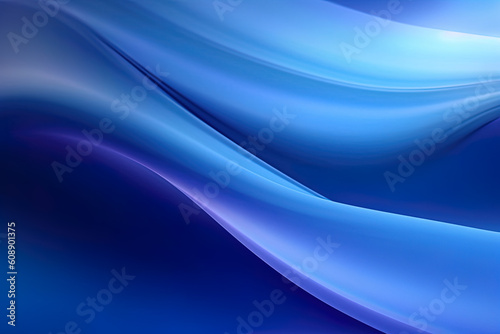 Blue smooth abstract wavy background.