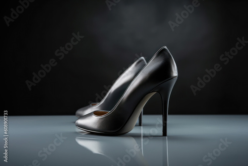beautiful black high heels, Generative AI