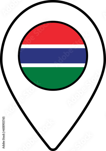 Free Download Gambia flag map pin navigation icon. - GFXLoad