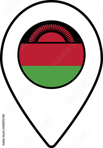 Malawi flag map pin navigation icon. Free Download Malawi flag map pin navigation icon. - GFXLoad