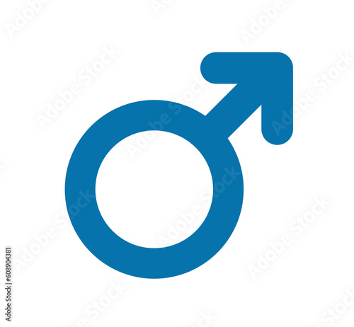 Male gender icon.Male, man symbol. Isolated on a white background.Gender and sexual orientation icon or sign concept.