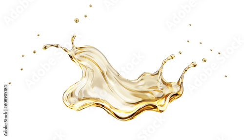 Olive or engine oil splash PNG File , 3D Rendering, 3D illustration