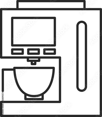 日用品線画イラスト　コーヒーメーカー　コーヒーマシン
