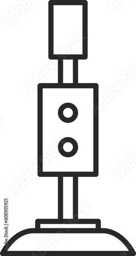 日用品線画イラスト　小型掃除機
