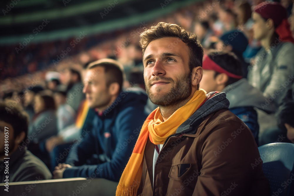 Mann auf einem Sportevent KI Mann auf einem Sportevent KI