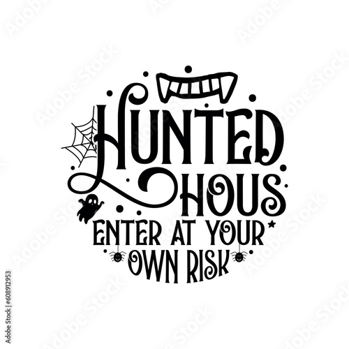 Canvas-taulu Hunted hous enter at your own risk