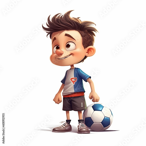 Boy with Football Custom. Generative AI © The Last Word