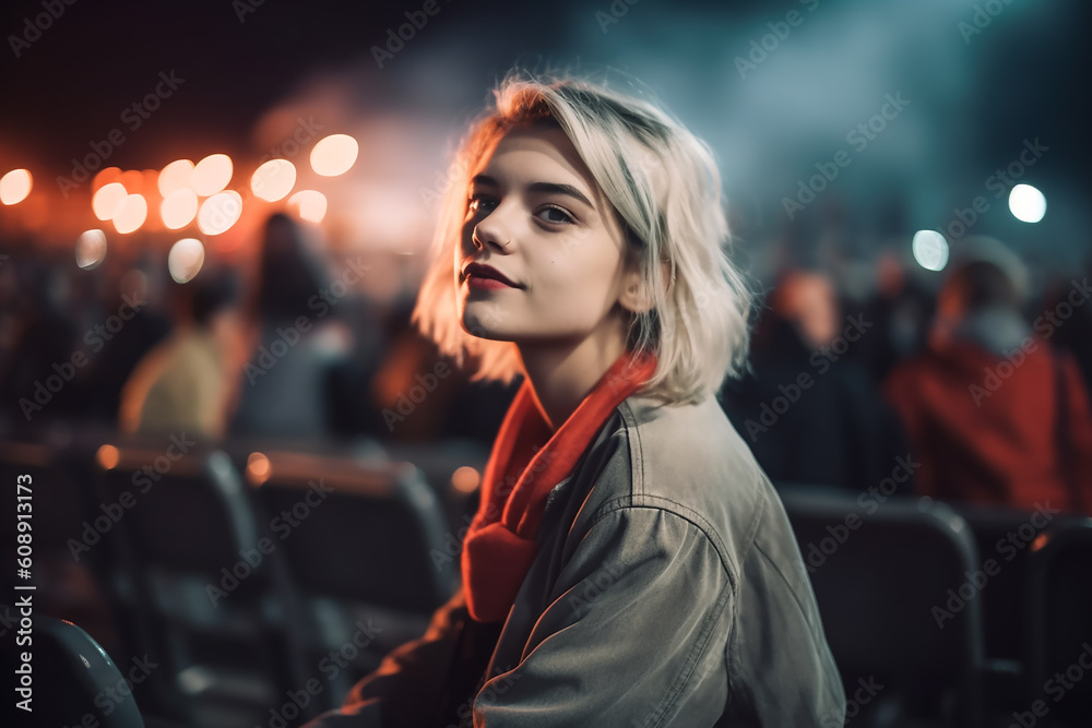 Eine Frau auf einem Festival KI Eine Frau auf einem Festival KI
