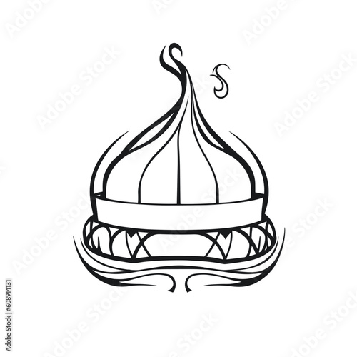 hand drawn vector illustration of a sufism