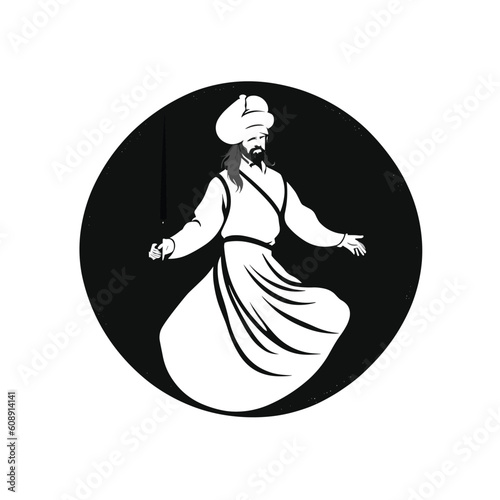silhouette of a sufi
