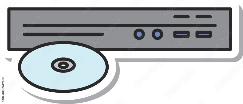 Obraz premium ステッカー風日用品イラスト レコーダー