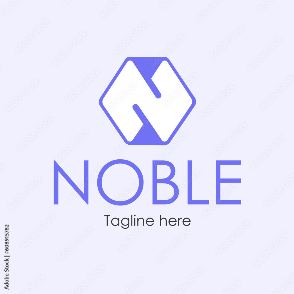 vector flat design letter N logo design template vector flat design letter N logo design template