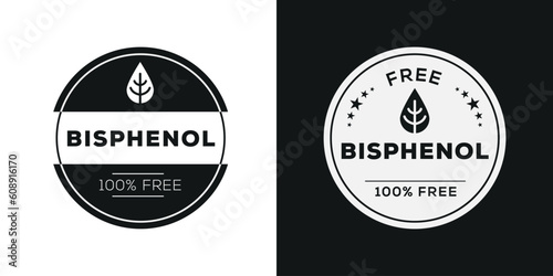 (Bisphenol free) label sign, vector illustration.