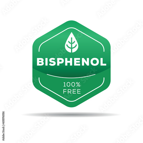 (Bisphenol free) label sign, vector illustration.