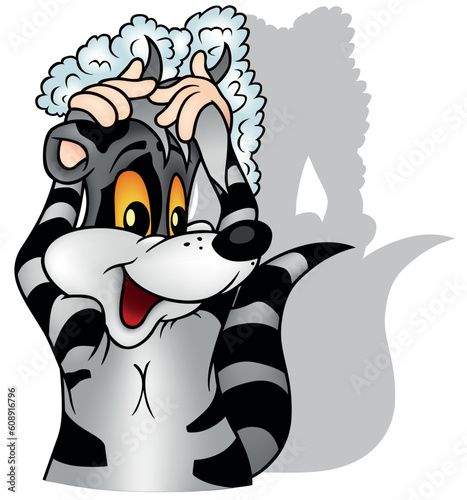 Cute Raccoon with Soap Suds...