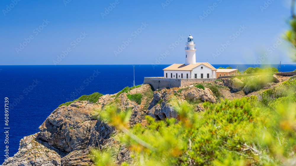 Capdepera Lighthouse on Mallorca, Spain.