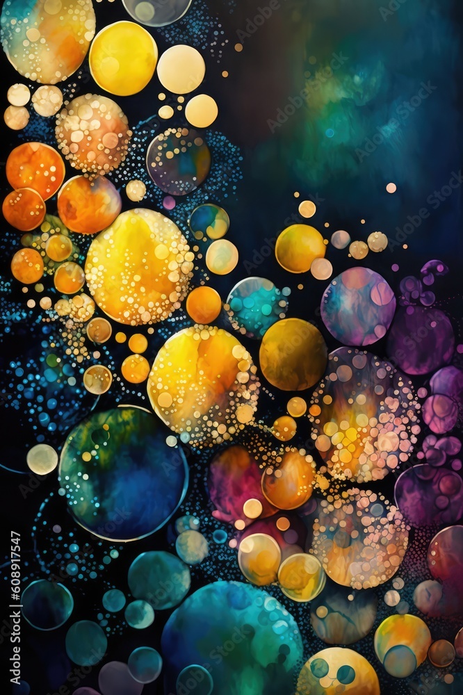 Fluid ink abstract background made with generated ai