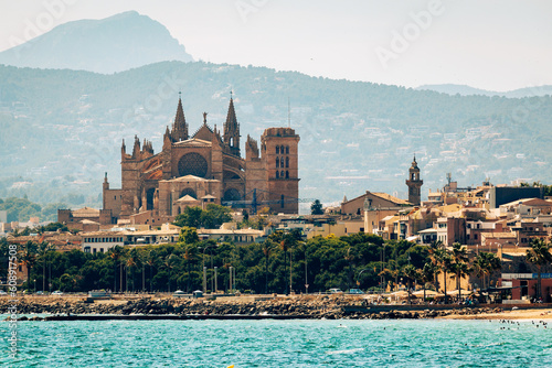 Obraz na płótnie Catedral de Mallorca in Palma de Mallorca. w salonie