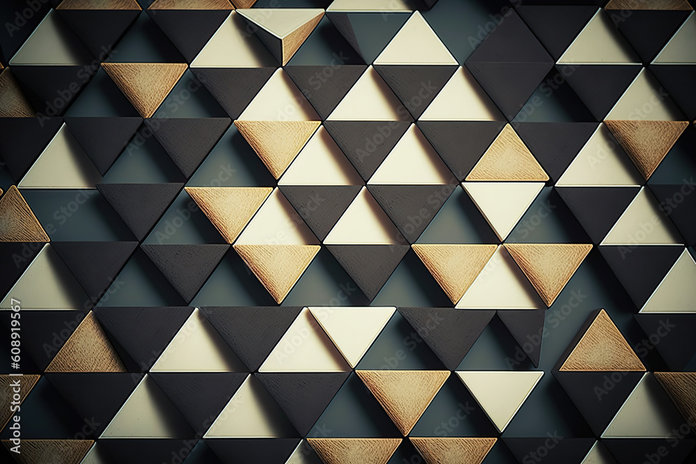 Triangle tiles pattern, texture background, created with Generative AI Triangle tiles pattern, texture background, created with Generative AI