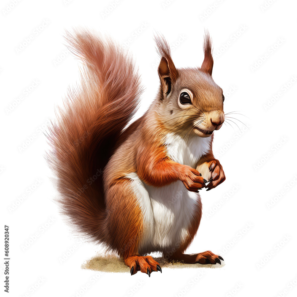 squirrel looking isolated on white squirrel looking isolated on white