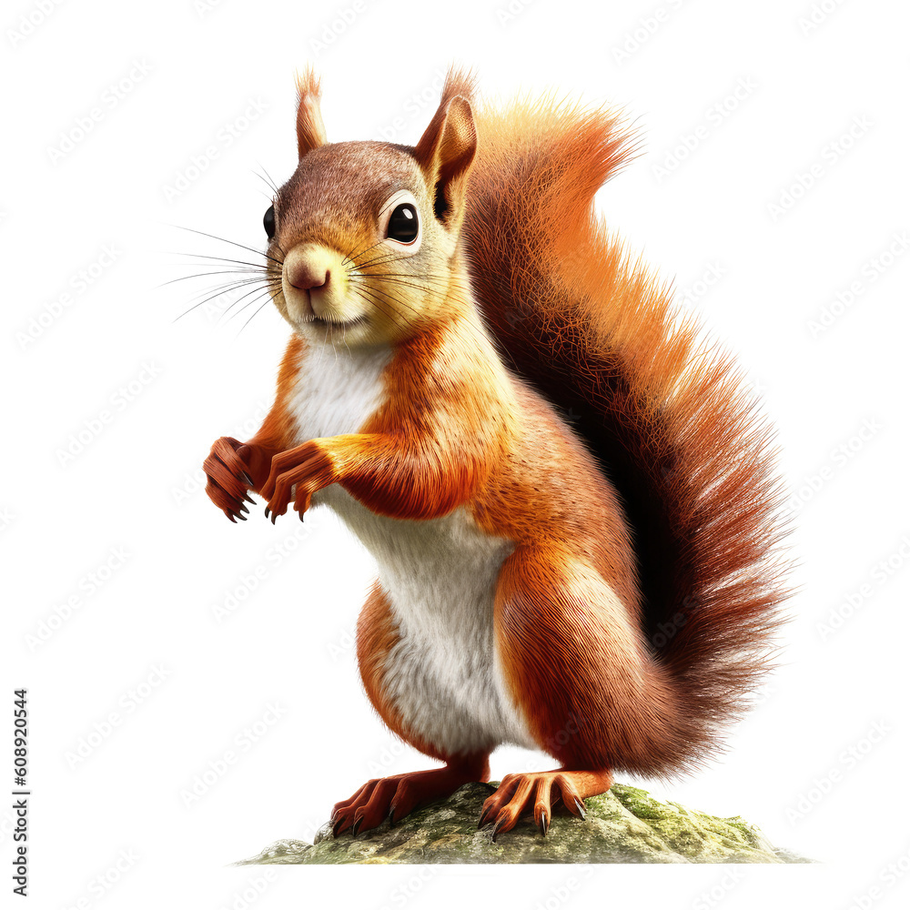 Obraz premium squirrel looking isolated on white