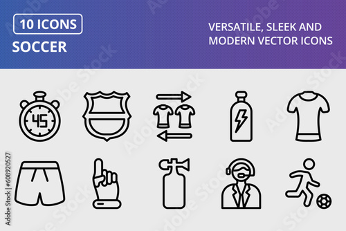 Vector Soccer Icon Set
