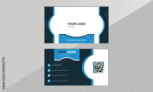 Creative and modern business card template.Modern Business Card - Creative and Clean Business Card Template. double sided business card template modern and clean style Elegant dark back background wit