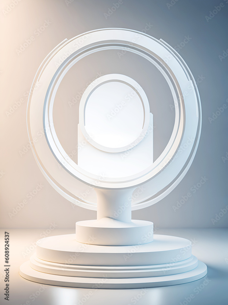 cylinder pedestal or podium for product showcase display on empty background