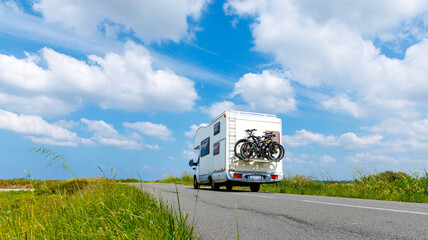 summer road trip in motorhome