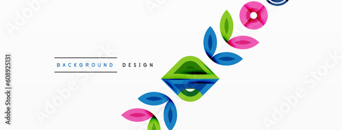 Colorful triangles and circles abstract background. Design for wallpaper, banner, background, landing page, wall art, invitation, prints, posters