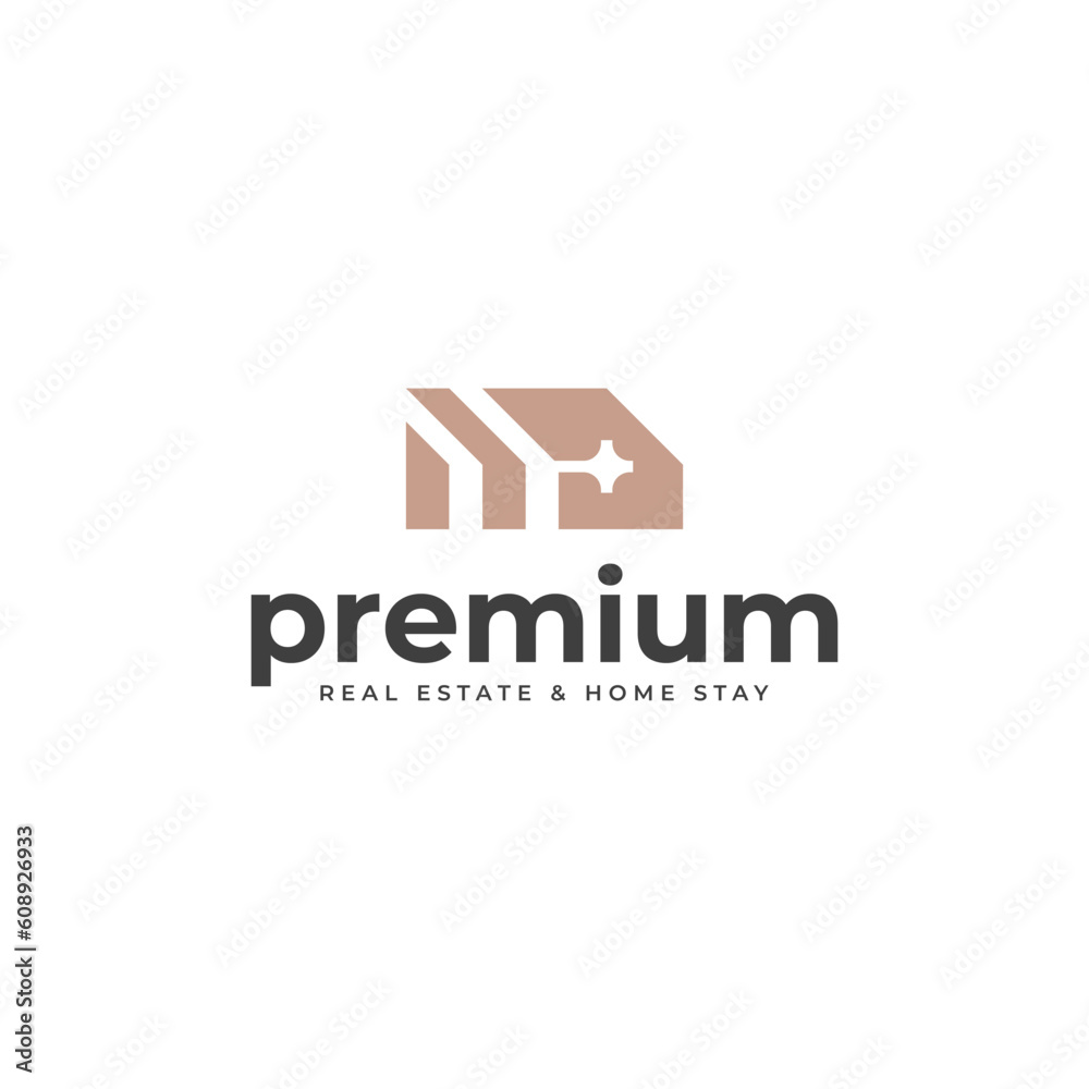 premium real estate and home stay logo business vector design template. luxury house icon logo design vector illustration with elegant, simple and bold styles isolated on white background