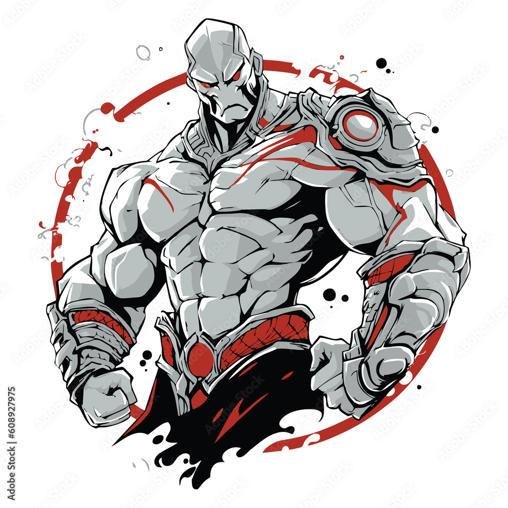 Obraz premium Artistic warrior artwork for new and trendy tshirt