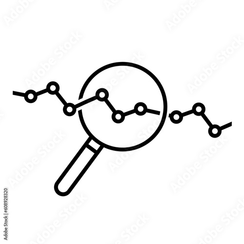 Data analysis icon vector. profit graph illustration sign. data science symbol or logo.