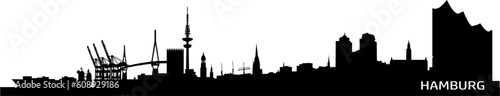 Vektor Silhouette - Skyline Hamburg City