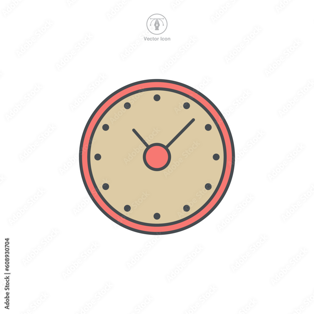 Clock Icon symbol template for graphic and web design collection logo vector illustration