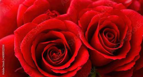 Red Roses Flower Background | AI Generated 