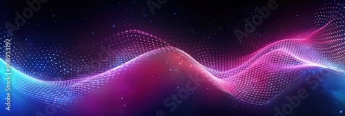 abstract futuristic background with pink blue glowing neon moving high speed wave lines and bokeh lights. Data transfer concept Fantastic wallpaper, Ai Generative