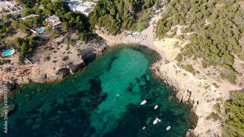 Ibiza Cala Codolar a vista de drone photo