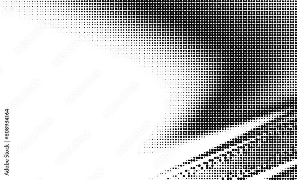Monochrome gradient halftone dots background. Vector illustration. Big wave Monochrome gradient halftone dots background. Vector illustration. Big wave