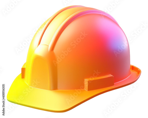 3d helmet for construction workers, engineers and industrial employees icon 3d isolated. Generative AI. photo