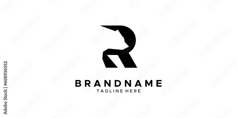 a bear themed graphic image in negative space R, on a white background. base vector graphics. a bear themed graphic image in negative space R, on a white background. base vector graphics.