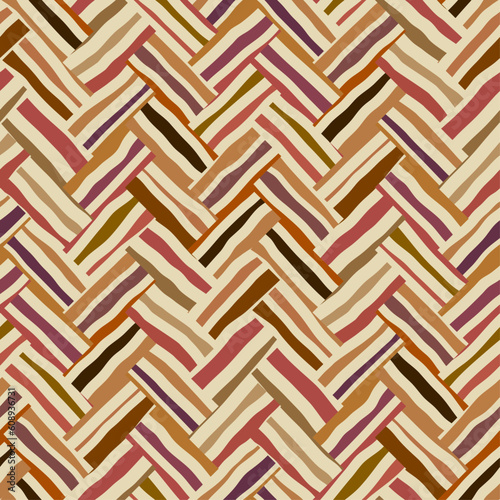 Seamless vector image. Beige herringbone geometric pattern . Tribal native style. Vector image