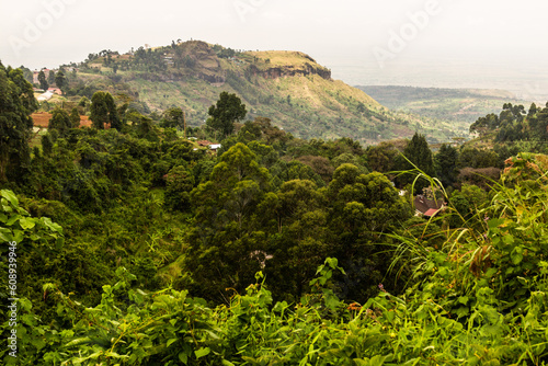 Rural landscape near Sipi village, Uganda photo