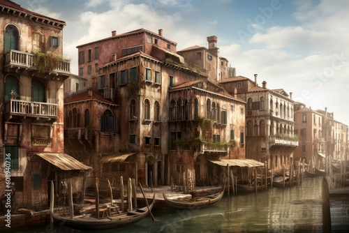 Venice grand old canal. Generate Ai