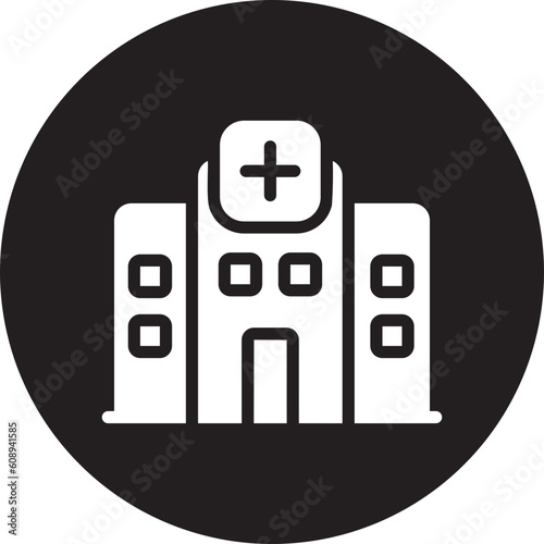 hospital glyph icon