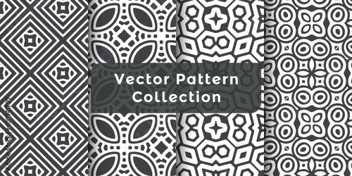 Abstract geometric easy seamless set creative vector symbols textures