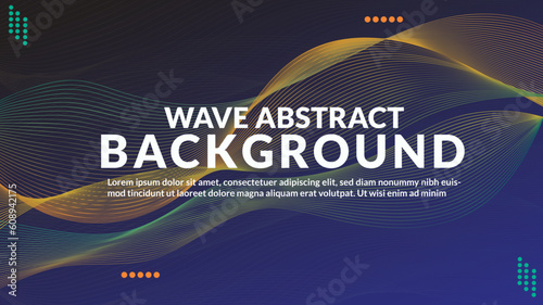 Vector Abstract Wave Line Geometric Modern Technology Template Layout Banner Background Web with Gradient Color