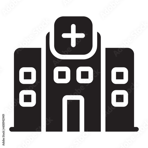 hospital glyph icon